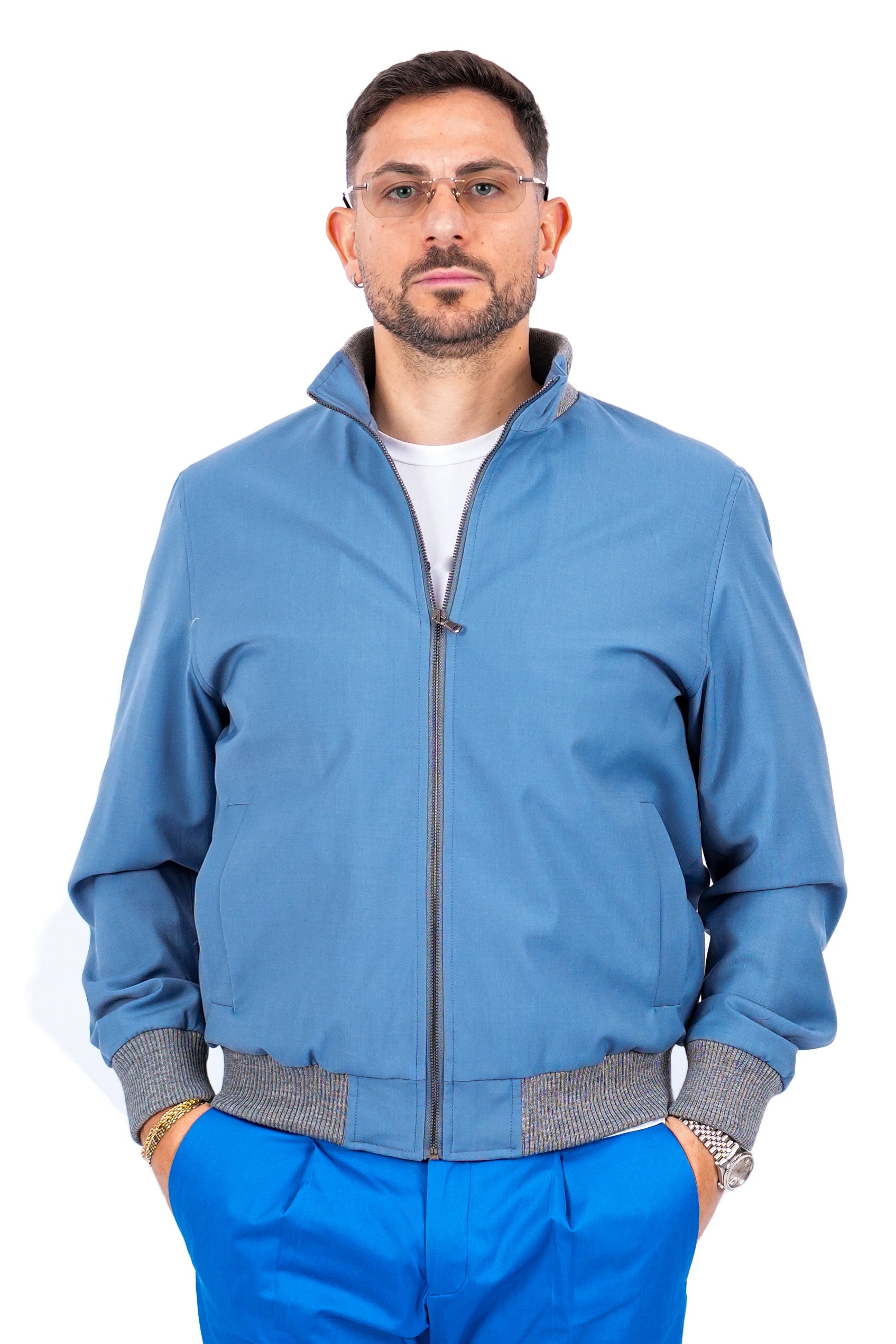 Bomber Sahariana Zip Carta da zucchero