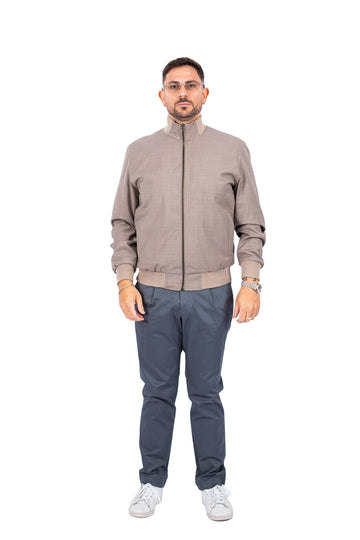 Bomber Sahariana Zip Beige