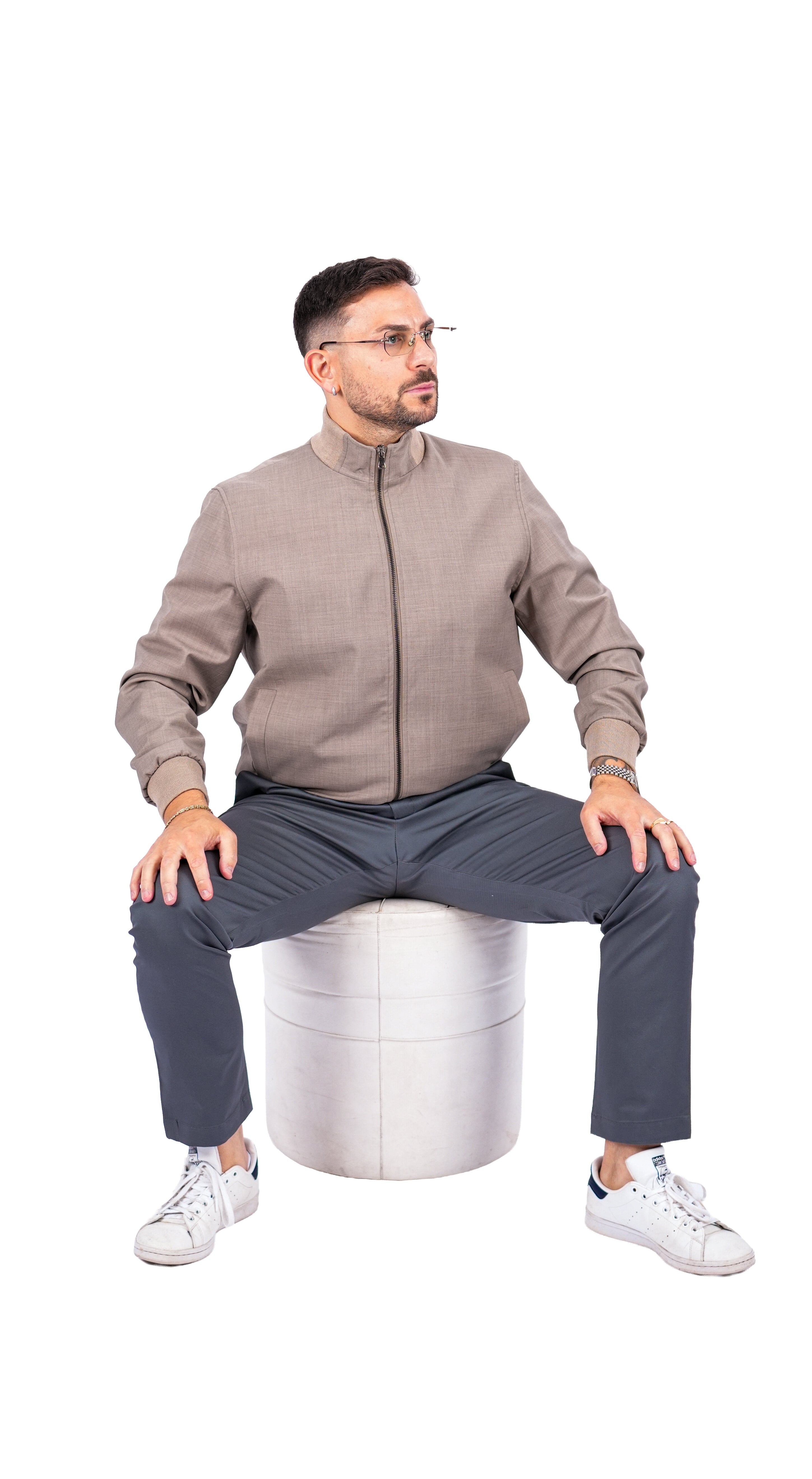 Bomber Sahariana Zip Beige