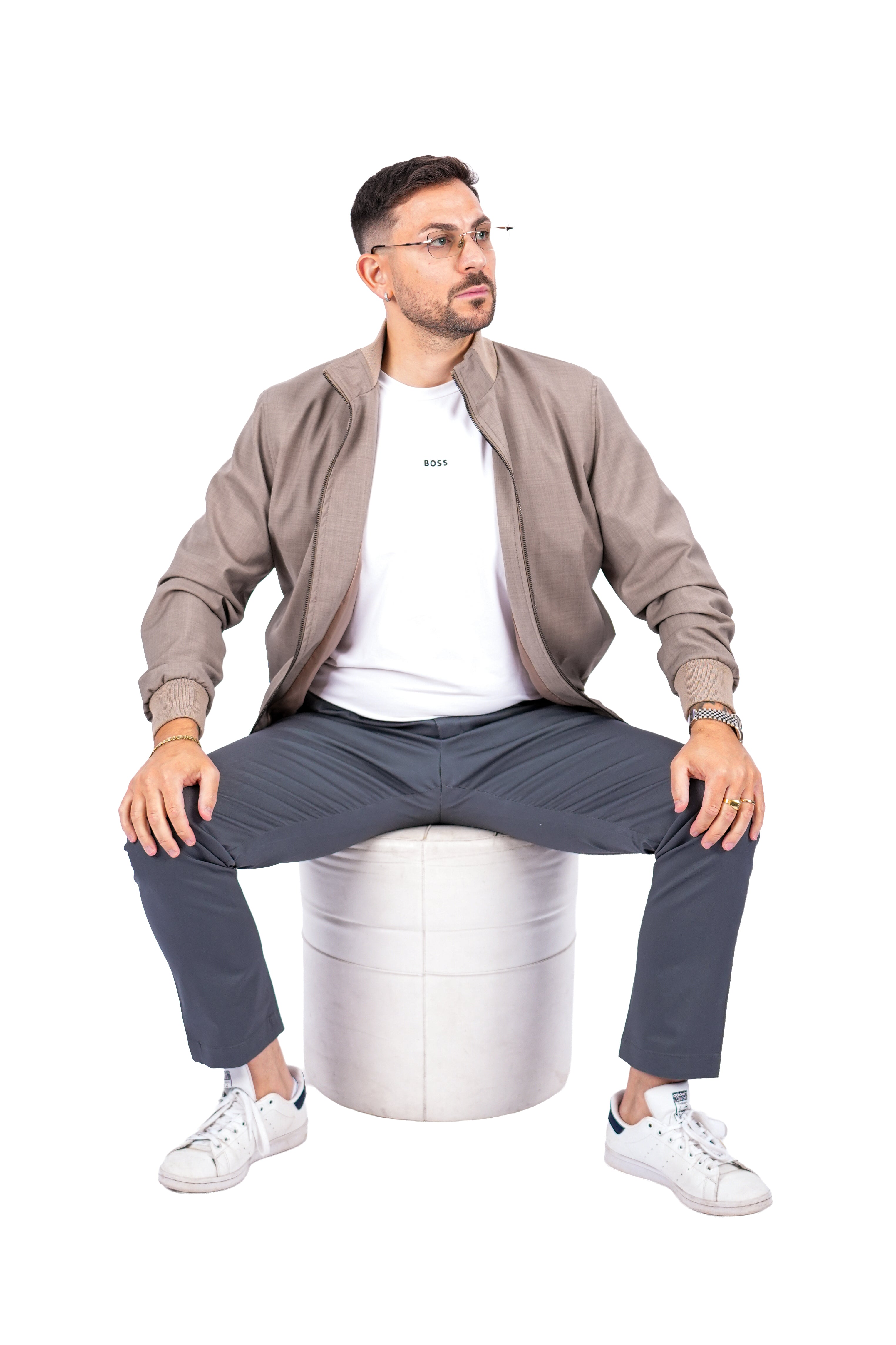 Bomber Sahariana Zip Beige