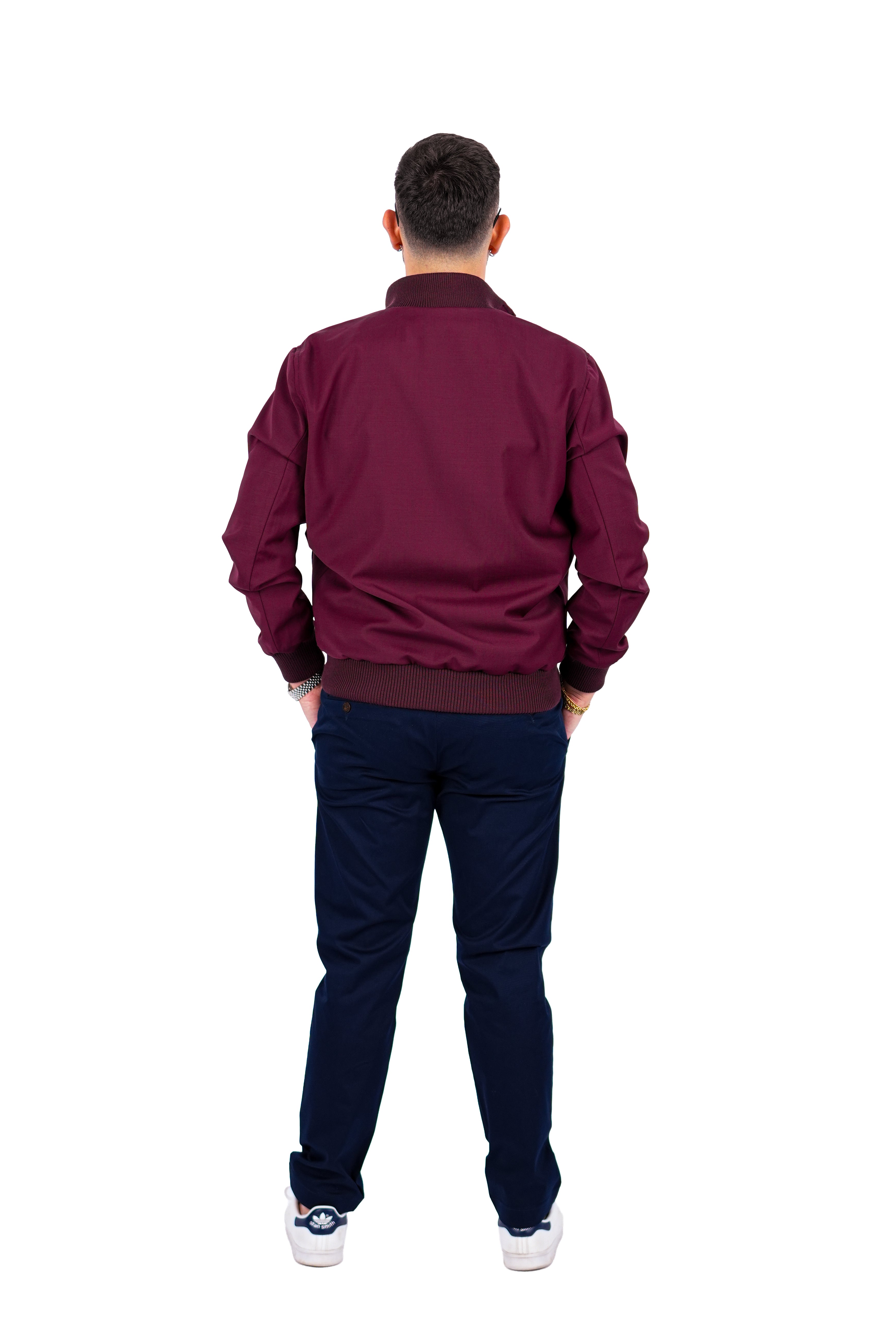 Bomber Sahariana Zip Bordeaux