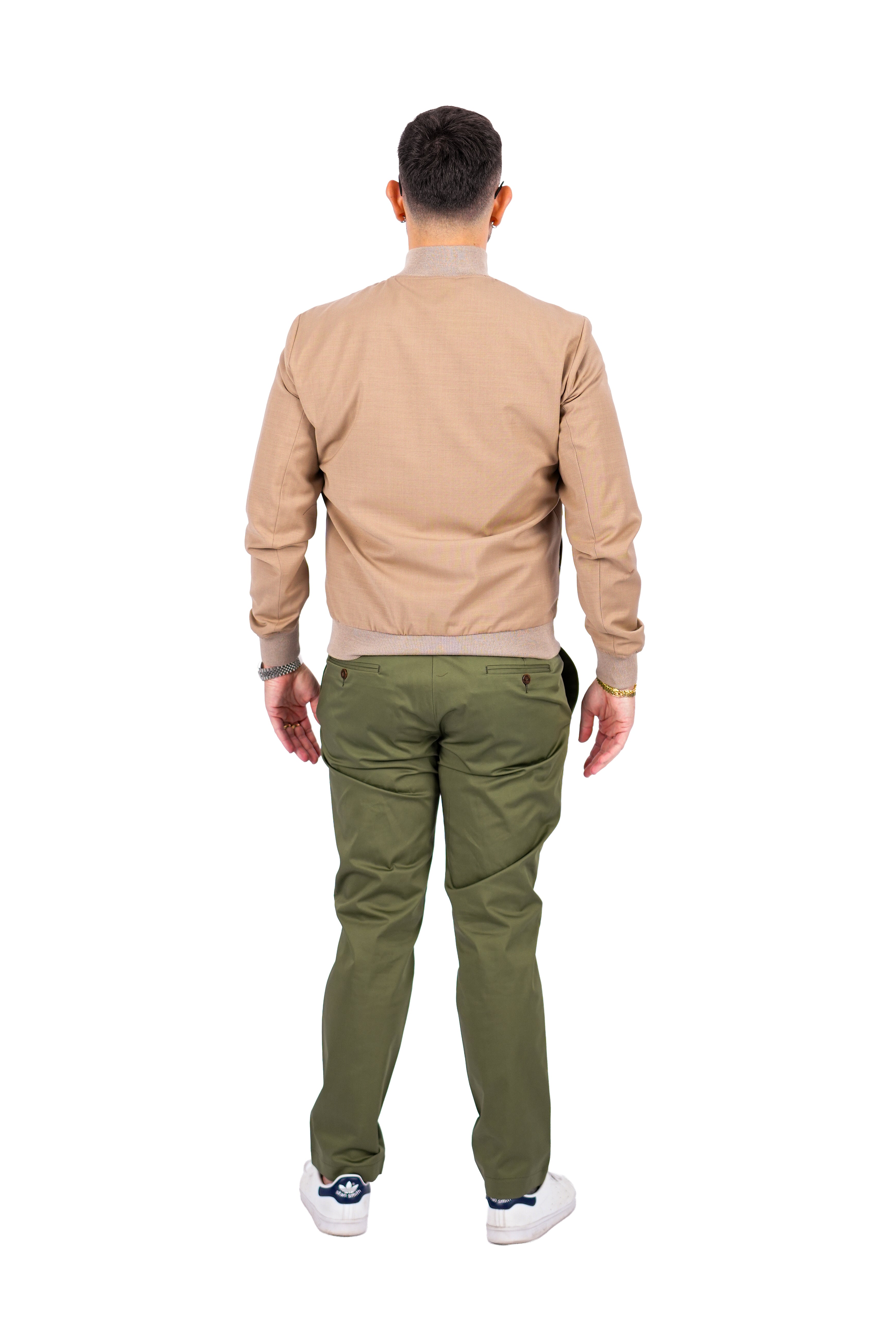 Bomber Sahariana Bottoni Beige