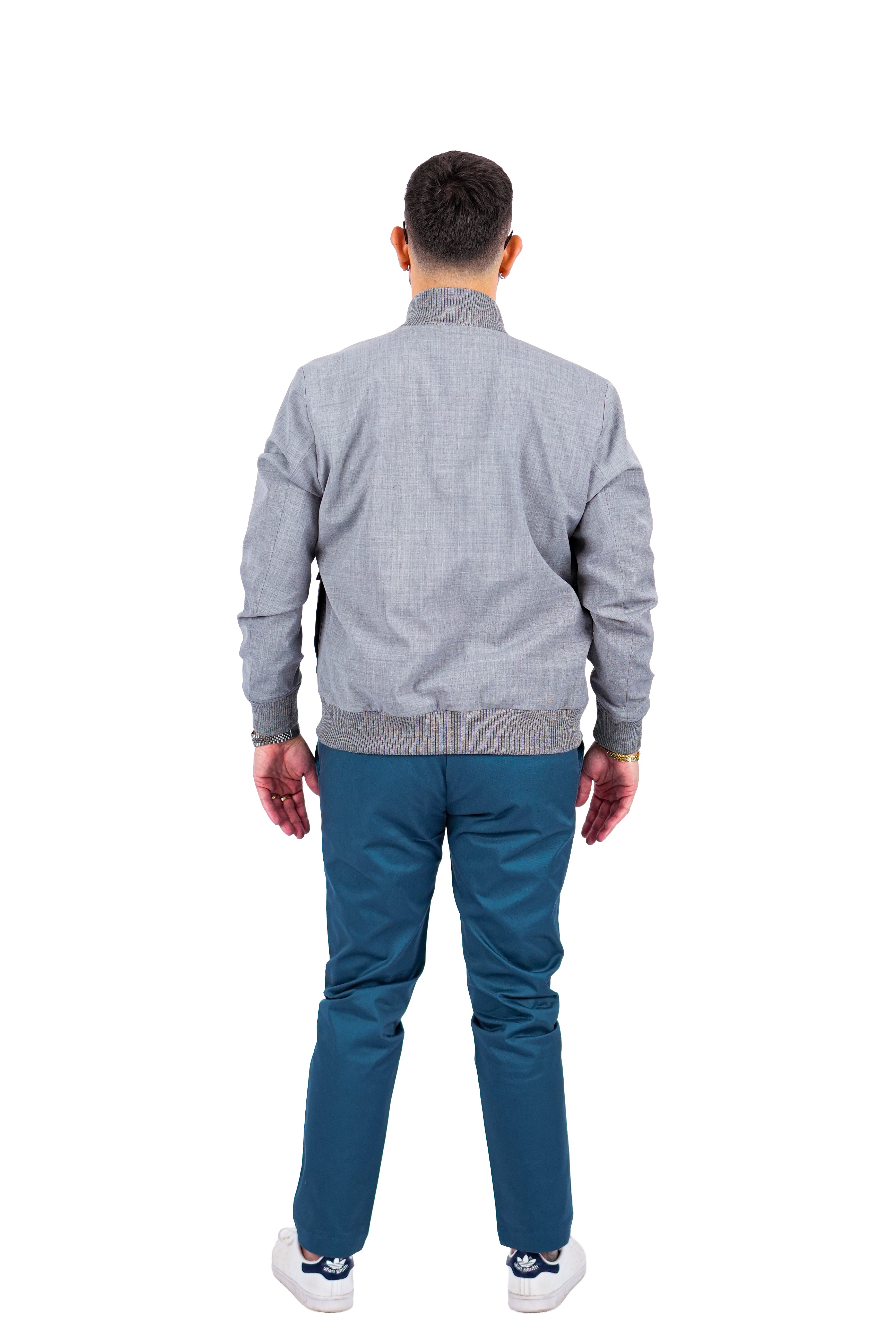 Bomber Sahariana Bottoni Grigio