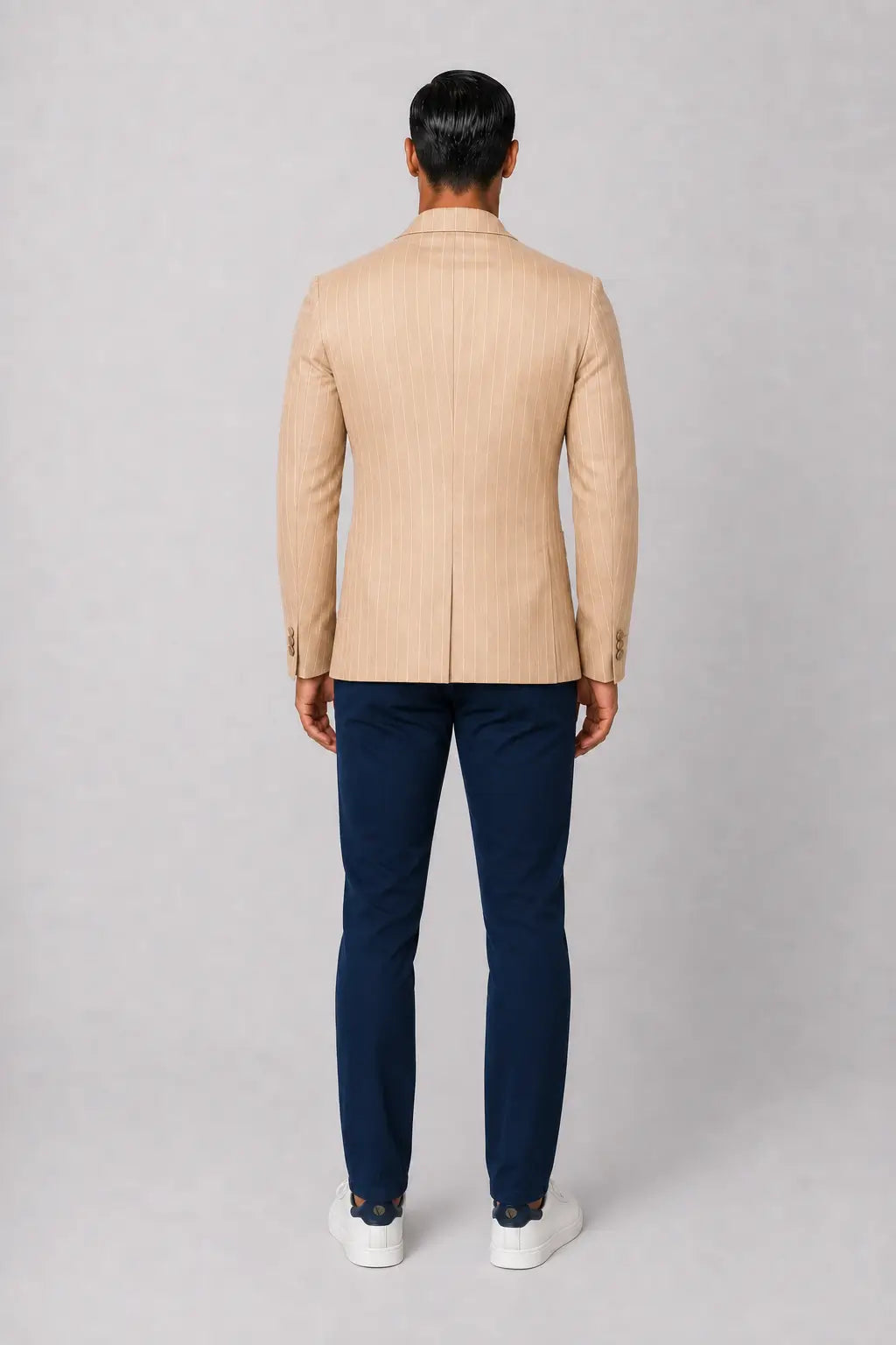 Giacca Opera - Doppio Petto Gessata Beige