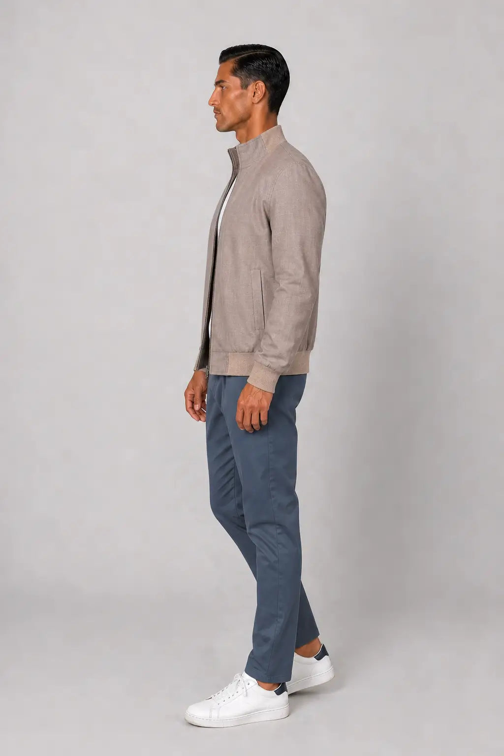 Bomber Sahariana Zip Beige